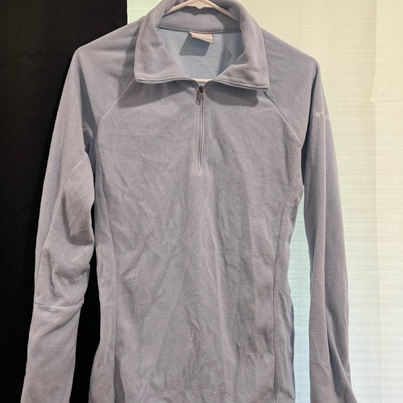Columbia Sweaters - Women’s Columbia 1/4 Light Blue Fleece Pullover Size Small